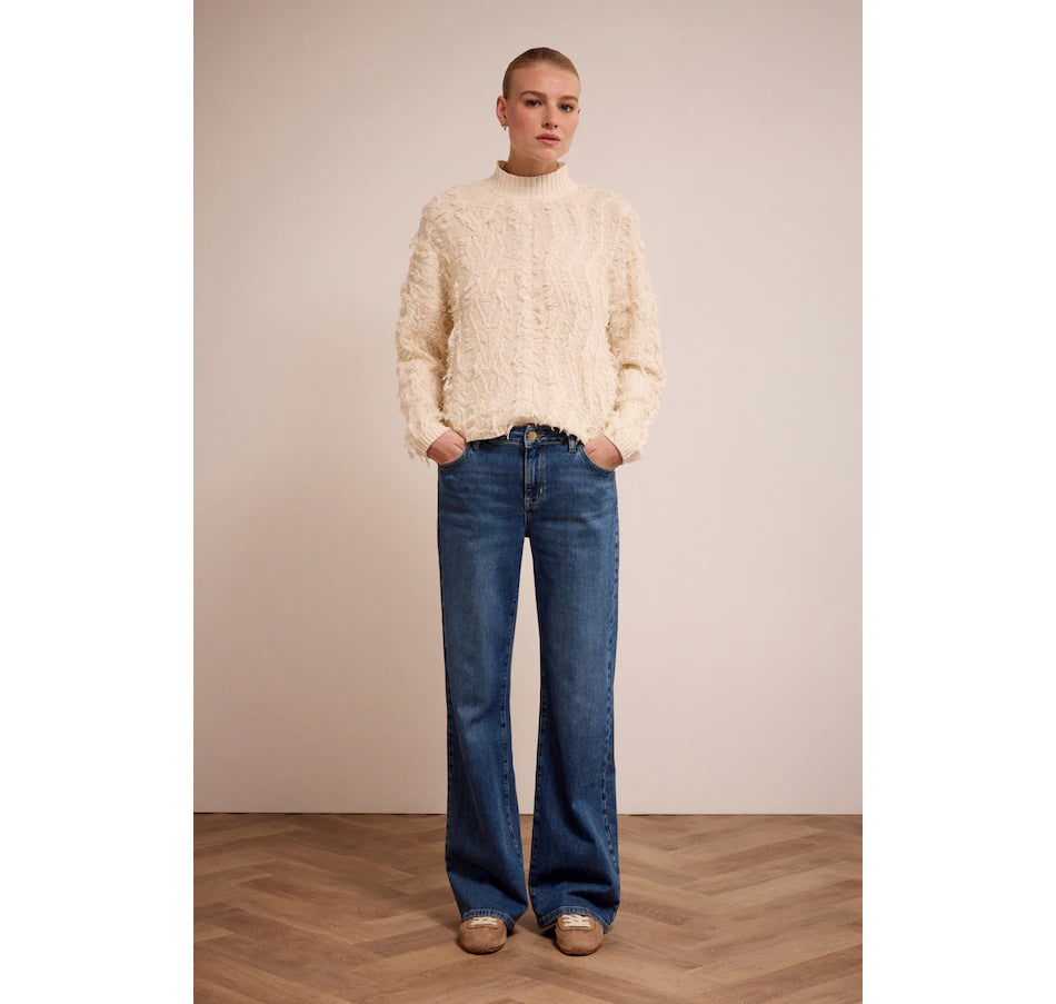 Fringe Cable Knit Sweater