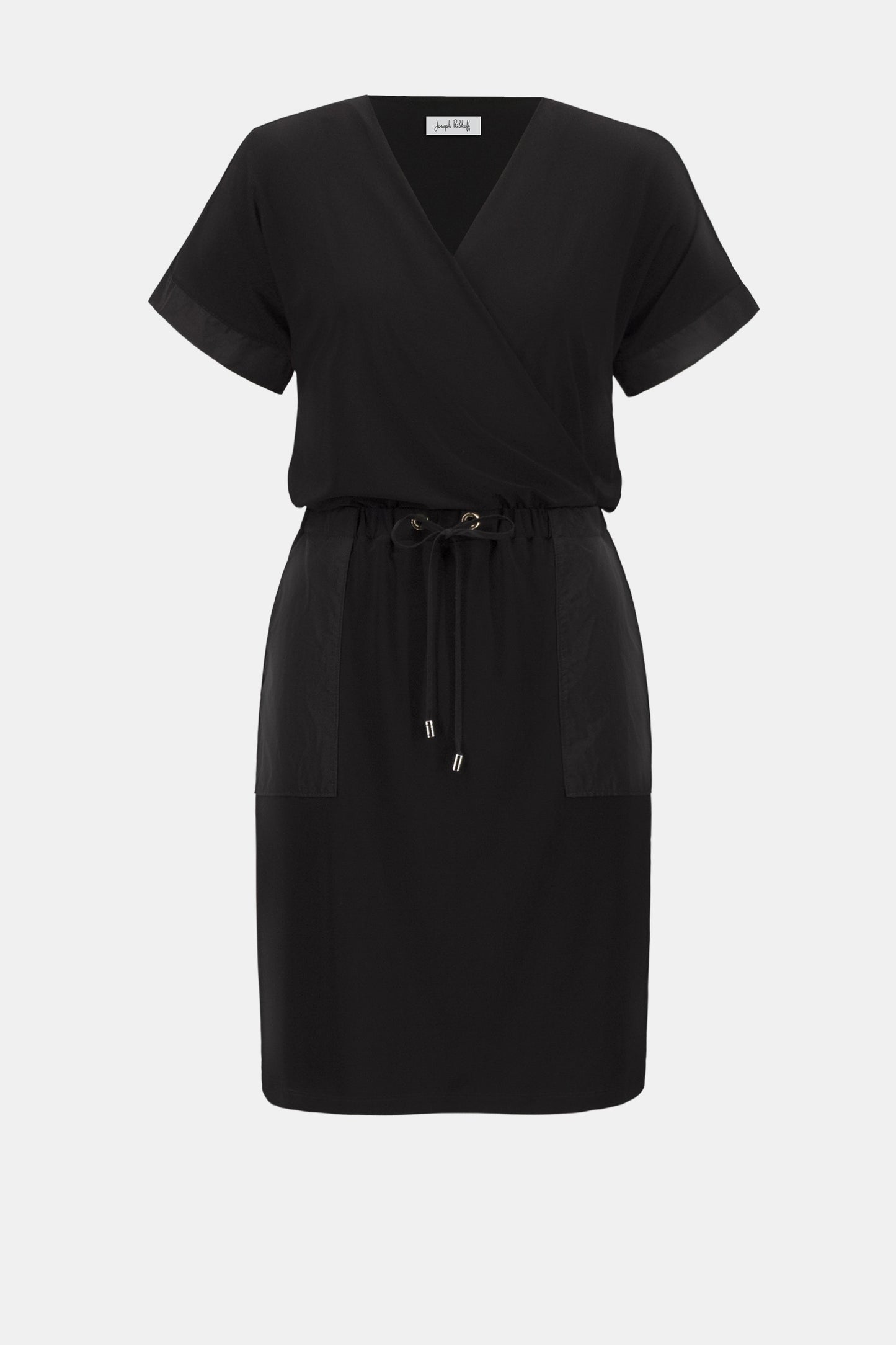 Silky Knit And Memory Straight Wrap Dress