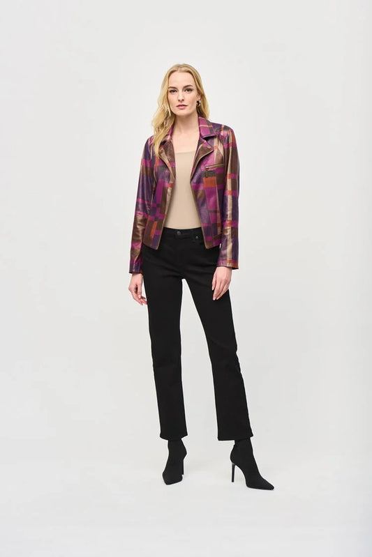 Foiled Print Faux Suede Jacket
243921