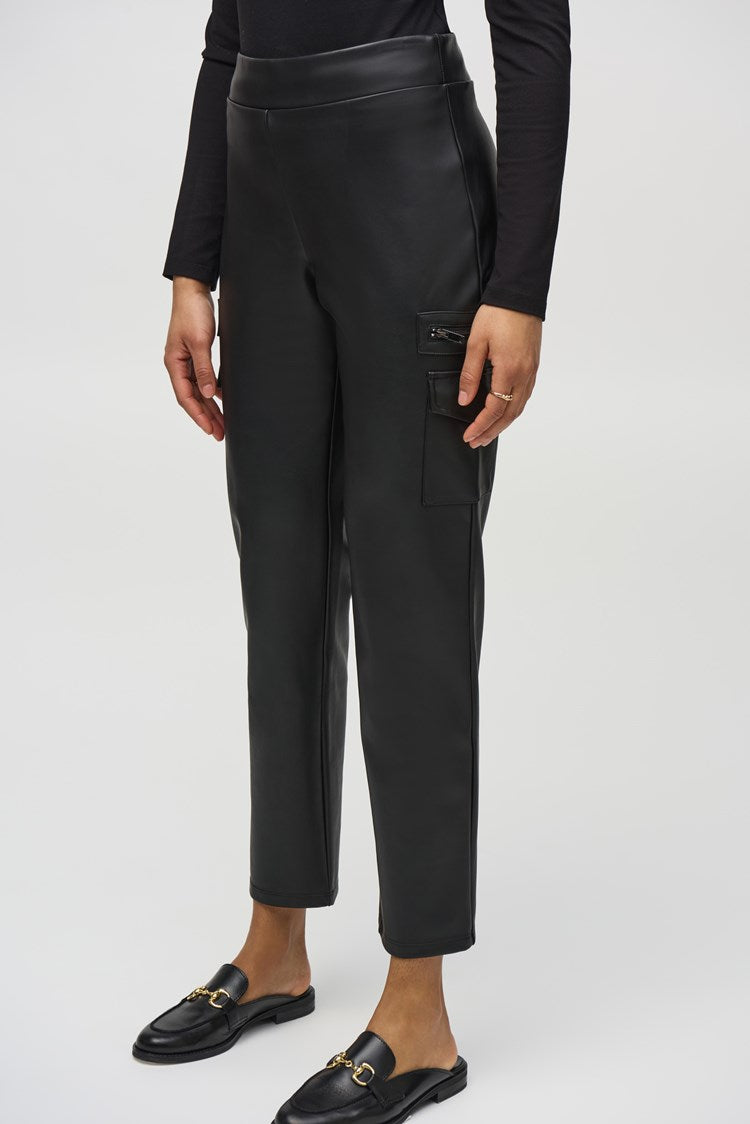 Leatherette Slim Fit Pull-On Pants
244939