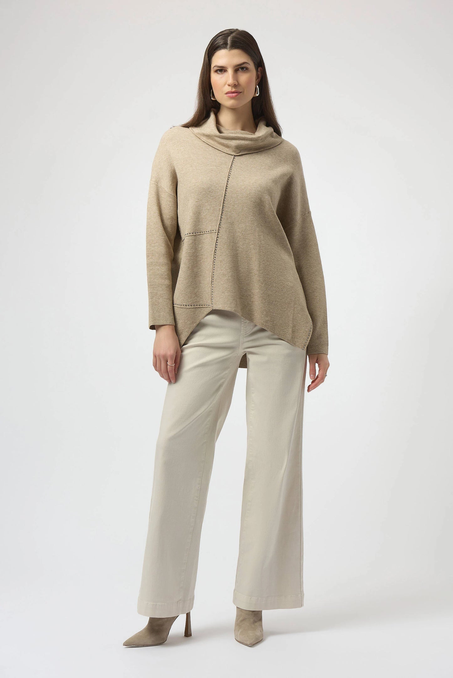 Sweater Knit Asymmetrical Pullover