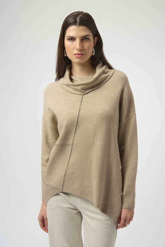 Sweater Knit Asymmetrical Pullover