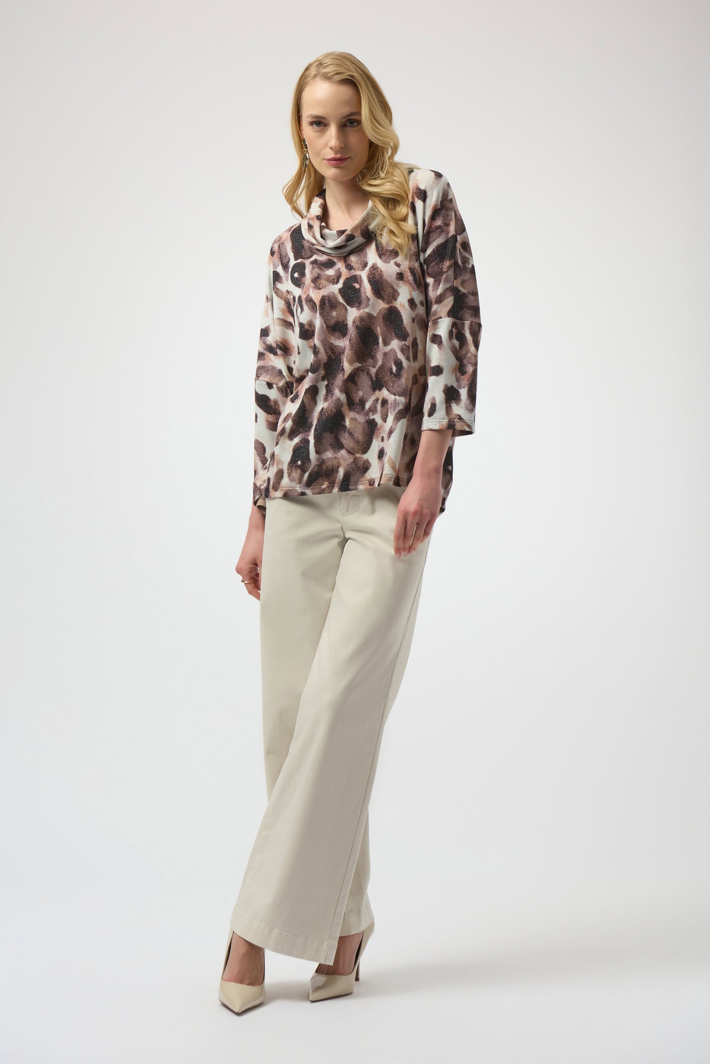 Sweater Knit Animal Print Tunic