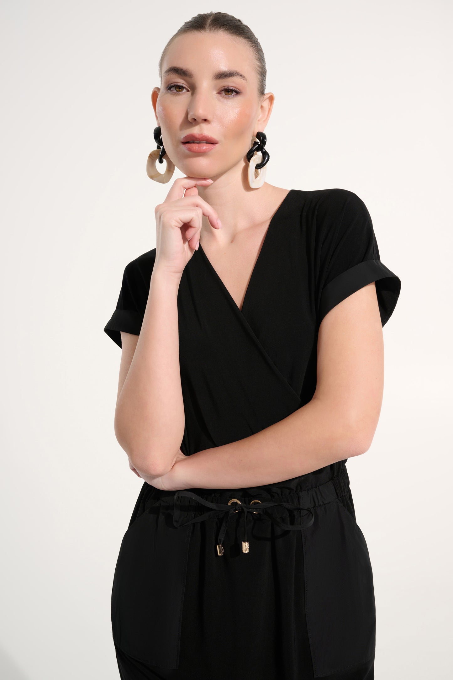 Silky Knit And Memory Straight Wrap Dress