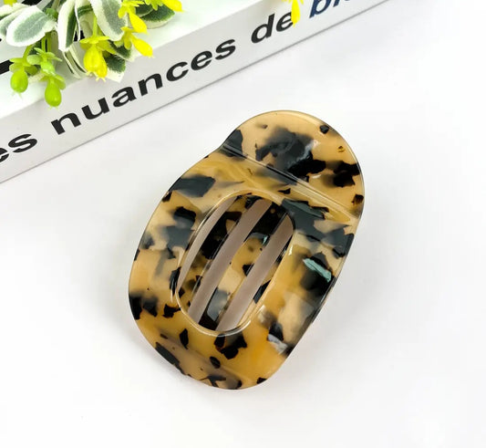 Flat Hair Clips Light Leopard