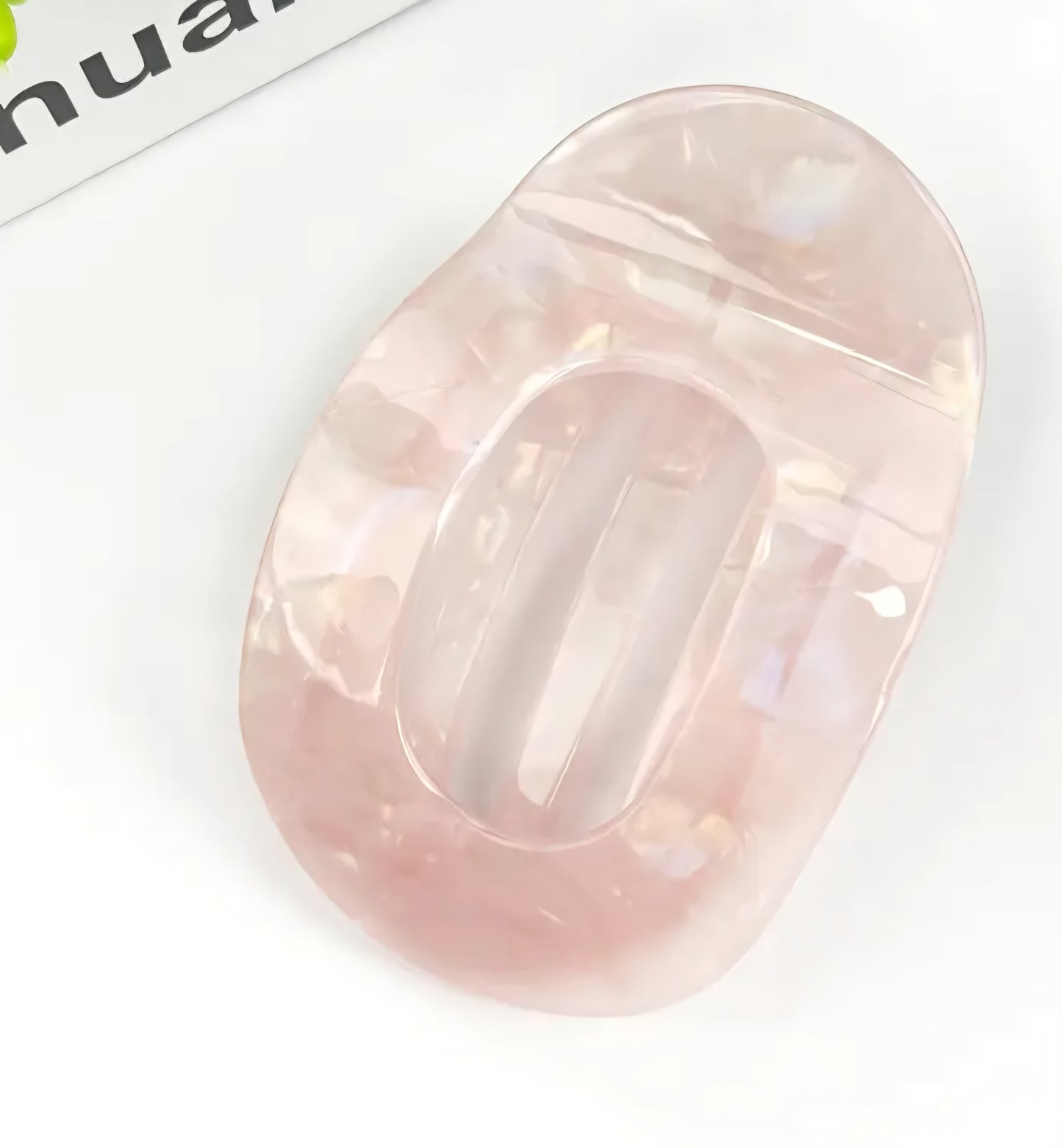 Flat Hair Clip Pink Pearl