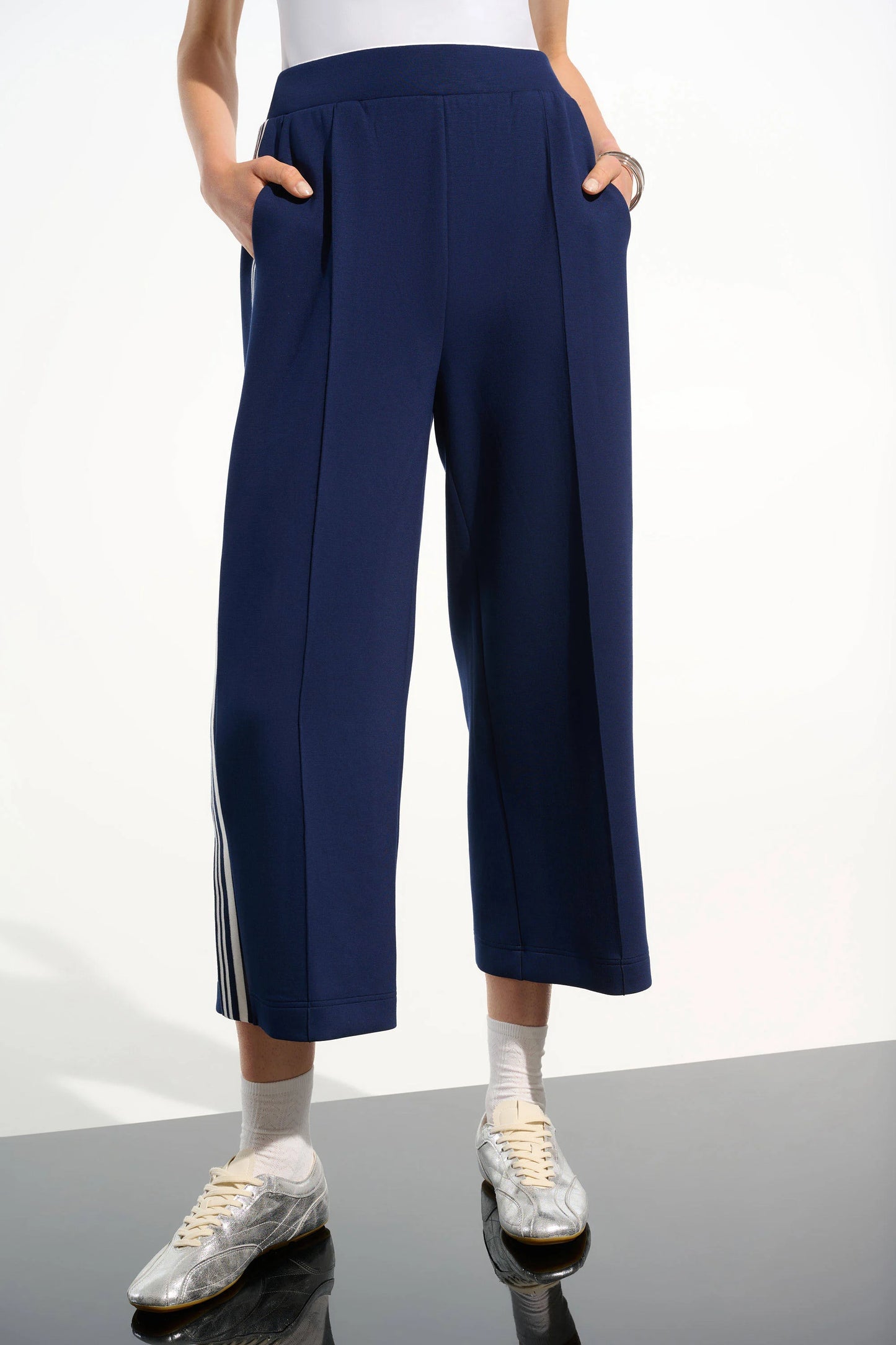 Scuba Jersey Pull-On Culotte Pants