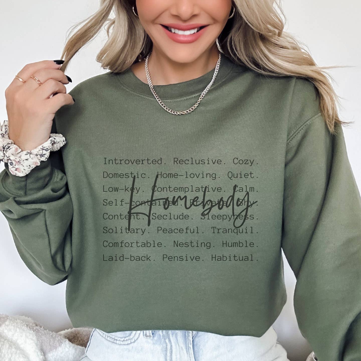 Homebody Definition Crewneck Graphic Sweatshirt